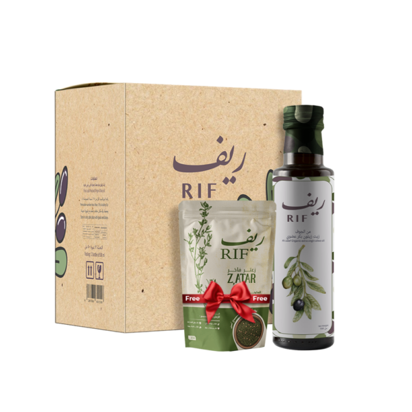 زيت زيتون بكر عضوي 6 عبوات - 500 مل مع هدية زعتر بري سعودي